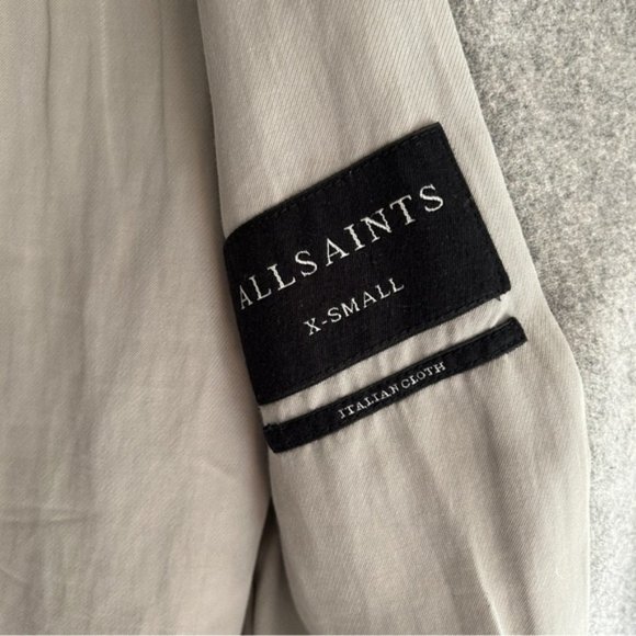 ALL Saints Sancia Lotto Coat Grey wool pea coat - Picture 6 of 8